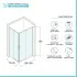Box doccia angolare 80x140 cm Icon doppio scorrevole con vetro trasparente