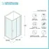 Box doccia angolare 70x120 cm Icon fisso + scorrevole con vetro trasparente