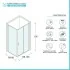 Box doccia angolare 70x140 cm Icon fisso + scorrevole con vetro trasparente