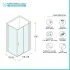 Box doccia angolare 80x120 cm Icon fisso + scorrevole con vetro trasparente
