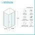 Box doccia angolare 80x100 cm Icon fisso + scorrevole con vetro serigrafato