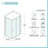 Box doccia angolare 80x140 cm Icon fisso + scorrevole con vetro serigrafato