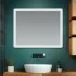Specchio bagno 60x80 cm con LED naturale e installazione reversibile