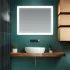 Specchio bagno 60x80 cm con LED naturale e installazione reversibile
