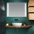 Specchio bagno 105x70 cm con LED laterali e installazione reversibile