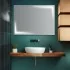 Specchio bagno 105x70 cm reversibile con LED naturale agli angoli