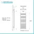 Termoarredo bagno bianco L 50x150 interasse 45 cm