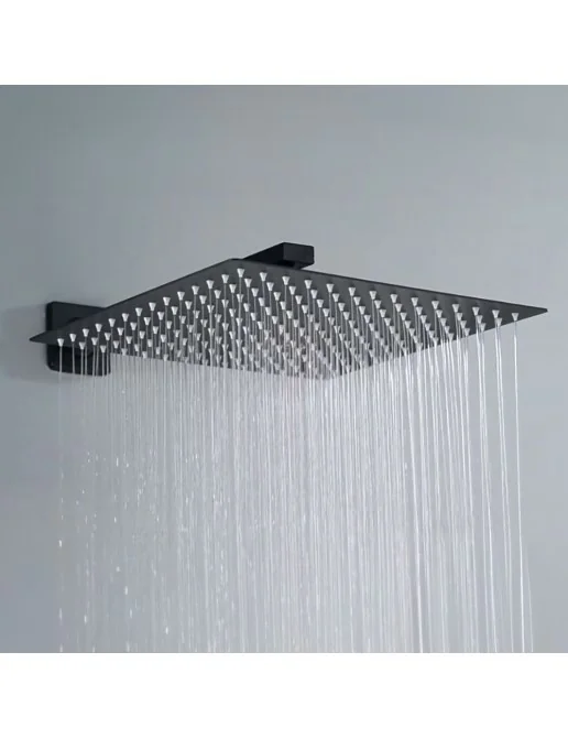 BRIGHT SHOWERS Braccio Estensibile Per Doccia A S – 33 Cm, Acciaio Inox Cromato, Con Flangia