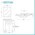 Mobile bagno a terra 55 cm bianco completo di lavabo e specchio Desya