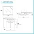 Mobile bagno sospeso 80 cm bianco completo di lavabo e specchio Desya