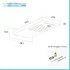 Set doccia da incasso con soffione 22x50 cm a sbalzo con cascata Lotus