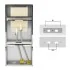 Set doccia da incasso con soffione 22x50 cm a sbalzo con cascata Lotus