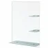 Specchio Rettangolare con Mensole in Vetro Satinato Spessore 6 mm