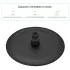 Set doccia con braccio 35 cm e soffione 20 cm in inox nero opaco