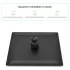 Set doccia con braccio 40 cm e soffione 30x20 cm in inox nero opaco