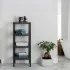 Scaffale bagno 4 ripiani bianco effetto legno in kit montaggio Buzz