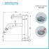 Rubinetto bidet in acciaio inox con scarico click clack Nuego
