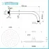 Set doccia da incasso con soffione 25 cm e kit doccia completo Nuego
