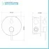 Set doccia da incasso con soffione 25 cm e kit doccia completo Nuego
