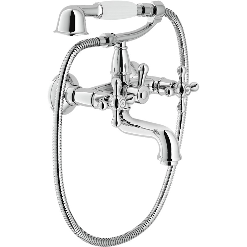 Inbagno Rubinetto vasca cromo Nobili serie Grazia con set doccia art. GRC5001CR Rubinetto vasca cromo Nobili serie Grazia con set doccia art. GRC5001CR