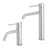 Set rubinetti lavabo alto e bidet in acciaio inox con scarico Nuego