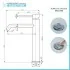 Set rubinetti lavabo alto e bidet in acciaio inox con scarico Nuego
