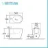 Sanitari filomuro con scarico traslato e copriwater soft-close Flan