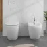Wc e bidet filomuro per anziani con scarico traslato serie Comoda