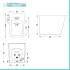 Sanitari filomuro Rimless serie Malaga completo di sedile rallenty