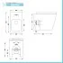 Wc filomuro Rimless serie Malaga in ceramica bianco lucido