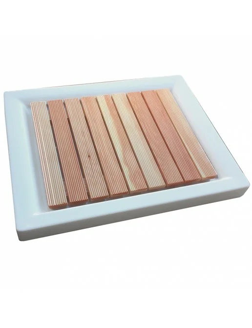 Zhaomi Pedana Doccia Naturale,Pedane Doccia Legno,Pedana per Doccia,Tappeto Sauna,Tappetino a Doghe,Tappetino da Bagno Multiuso,Spa,Vasca da Bagno,Arredamento Bagno con Doccia (90x50cm/35x20in