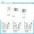 Wc filo muro rimless con scarico traslato Olympia serie Synthesis bianco lucido