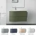 Mobile bagno sospeso 90 cm Melody verde bosco con vasca a sinistra