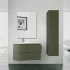 Colonna bagno sospesa 160 cm Melody verde bosco con ante reversibili