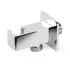 Presa acqua con supporto per doccino in ottone cromo design squadrato