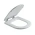 Tavoletta wc dedicata Dolomite Clodia in legno rivestito bianco con cerniere