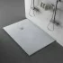 Piatto doccia 70x140 cm grigio effetto pietra in resina riducibile Karen