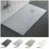 Piatto doccia 70x140 cm grigio effetto pietra in resina riducibile Karen