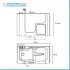 Vasca da bagno per anziani 130x90 porta con apertura esterna a sinistra