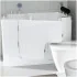 Vasca da bagno per anziani 130x90 porta con apertura esterna a sinistra