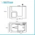 Vasca da bagno per anziani 130x90 sportello con apertura esterna a destra