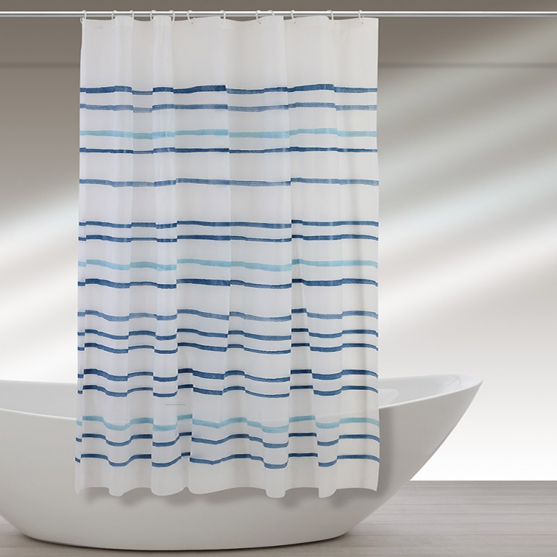 Tenda Doccia 180x200 Con Pupazzo Di Neve E Cardellini – Tessuto Impermeabile Lavabile – Tema Invernale Per Bagno