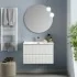 Mobile bagno sospeso 100 cm bianco opaco con frontale cannettato Giava
