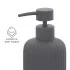 Dispenser sapone grigio in ceramica soft touch capienza 330 ml Spring