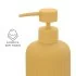 Dispenser sapone giallo in ceramica soft touch capienza 330 ml Spring