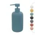 Dispenser sapone blu in ceramica soft touch capienza 330 ml Spring