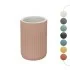 Portaspazzolini bagno da appoggio rosa in ceramica soft touch Spring
