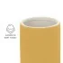 Portaspazzolini bagno da appoggio giallo in ceramica soft touch Spring