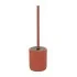 Scopino wc rosso in ceramica soft touch con setole nere Spring
