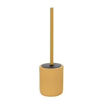 Scopino wc giallo in ceramica soft touch con setole nere Spring